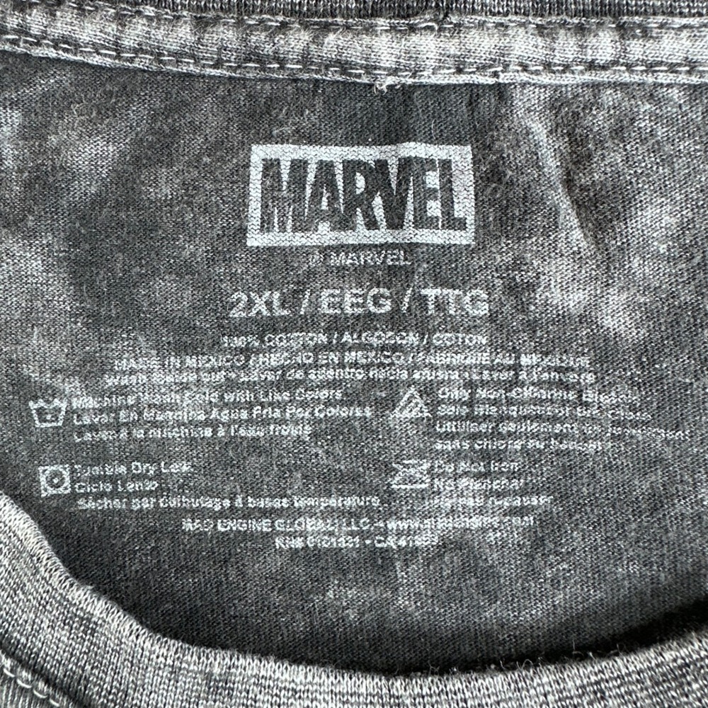 Marvel T Shirt Mens 2XL XXL Grey Daredevil Born Again Acid Wash Graphic Tee - Picture 2 of 10